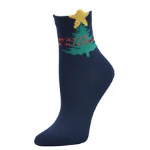 Colorful Sports Cute Socks Christmas Casual Cute Newest Santa Claus Fashionable Printed Autumn And Winter Sports Socks 19Oct09