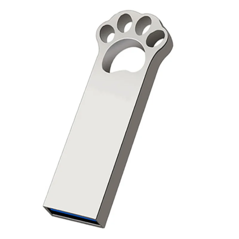 Металлическая Usb флешка с когтями для кошек 2 в 1 тип-c Флешка Usb2.0 4G 8G 16G 32G 64G 128G