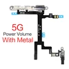 1pcs Power On Off Flex For iPhone 5 5S 5C 6 6S 7 8 Plus X Volume Up Down Side Button Key Ribbon Flex Cable With Metal ► Photo 2/6