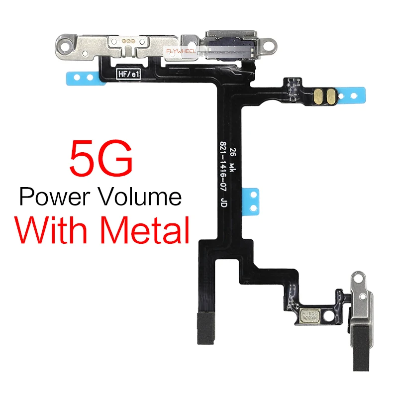 20 шт./лот переключатель питания гибкий кабель для iPhone 5 5S 5C SE кнопка отключения