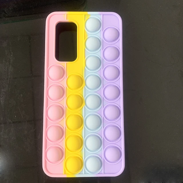 For Redmi Note 9 Pro 9S 7 8 Pro Push Pop Bubble Fidget Toy Soft Case for Redmi 9 9T 9C 9A Mi Poco X3 M3 Sensory Stress Reliver Xiaomi Mi 10T