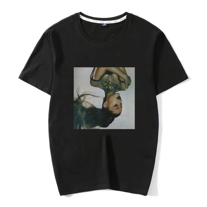 

2019 new Ariana Grande Print Casual Cotton T-shirts Men Clothes 2019 Hot Sale Tops Short Sleeve Kpop T-Shirts Plus Size Custom
