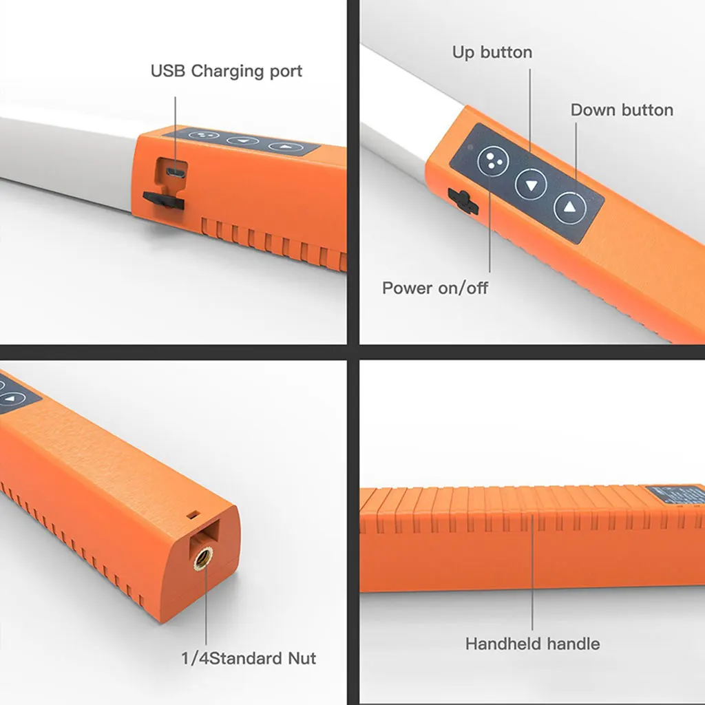 55cm Portable Handheld LED Video Light Wand Magic Tube Lighting Photography Lamp Stick with Remote Control & Carrying Bag