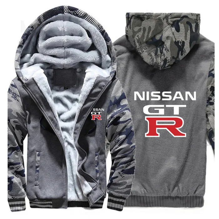 Новые повседневные толстовки с капюшоном на молнии, бренд Nissan Car, логотип GTR, популярное на заказ пальто с принтом, утолщенная теплая толстовка, спортивные куртки - Цвет: 10