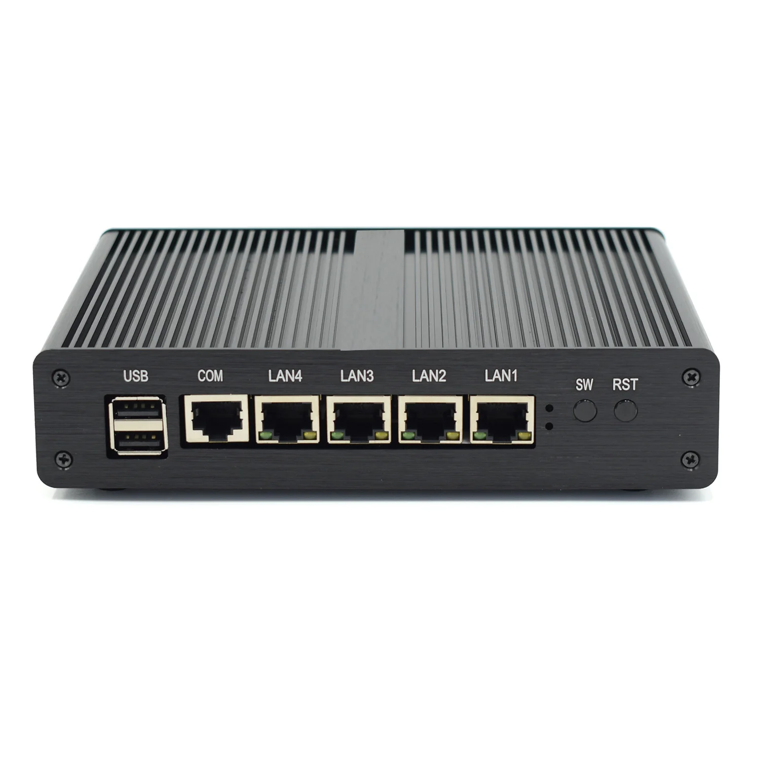 Четырехъядерный процессор Intel Celeron J1900 4 RJ45 Gigabit Lan NUC крошечный ТВ-бокс бесшумный Мини безвентиляторный встроенный Настольный ПК J1800 22nm Linux wind7