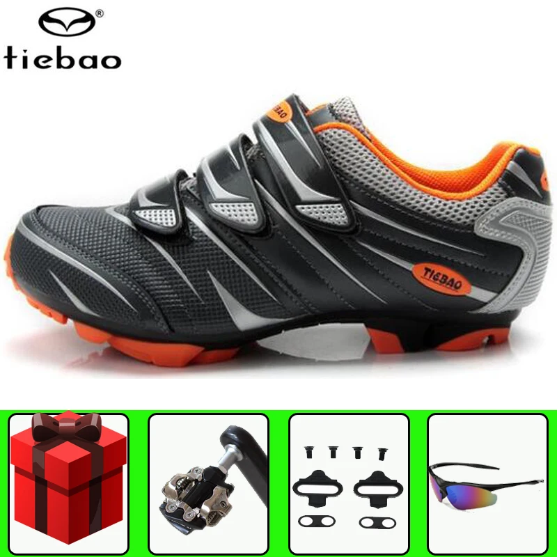

Tiebao sapatilha ciclismo mtb Cycling Shoes SPD Pedal set Professional Men sneakes Bicycle Self-Locking Triathlon Bike Shoes