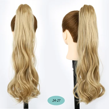 

Long Wavy Claw Clip In Ponytail Hair Extension Heat Resistant Synthetic Natural Wave Pony Tail Fake Hair For Women