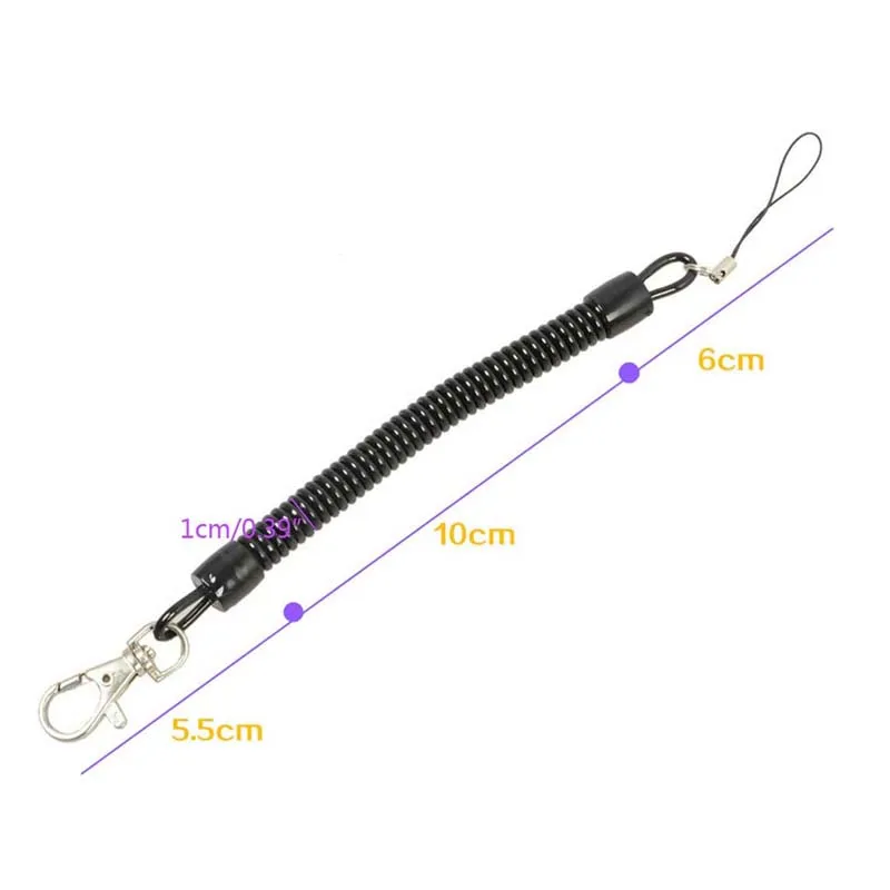 1Pc Spring Coil Keychain Spiral Retractable Theftproof Anti-Lost Stretch Cord Safety Key Ring Lobster Clasp Hook for Keys Wallet whistle keychain key chain clip keychain tool keychain carabiner key ring
