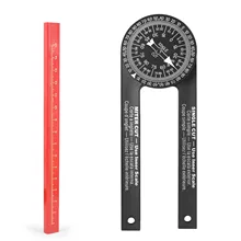 

2Pcs ABS 360 Degree Miter Saw Protractor Leveling Bubble Angle Finder Miter With Pencil Saw Angle Level Meter Measuring Tool