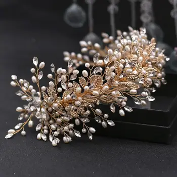 

Leaf Headpieces Crown Pearl Rhinestones Headbands Tiara Party Brides Headwear Hairbands Wedding Accessories Bridal Hair Jewelry