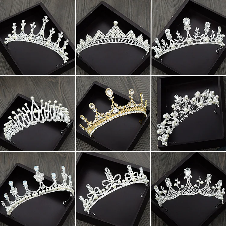 

2019 New Style Bride Marriage Crown Wedding Dress Accessories Wedding Dress for Toast Hair Bands Studio Filming Ornament