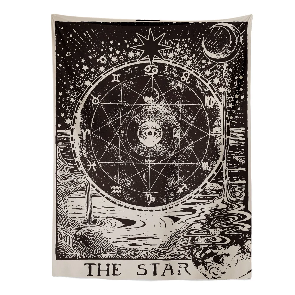 Tapestry Decorations The Moon Star Tapestry Wall Hanging Astrology Divination Bedspread Beach Mat