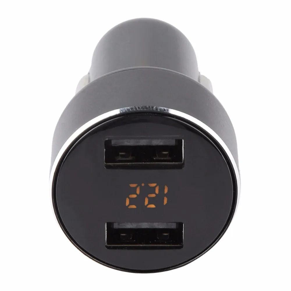 3.1A автомобильное зарядное устройство с двумя usb-портами, светодиодный экран, быстрая зарядка для телефона, совместимо с 12-24 В, автомобильное зарядное устройство