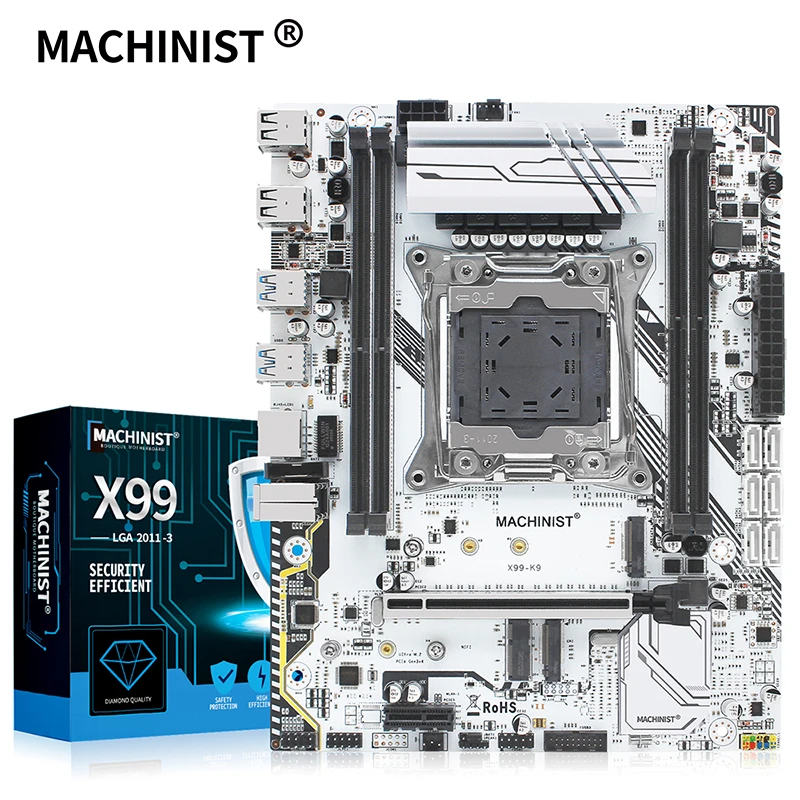 MACHINIST X99 материнская плата LGA 2011 3 с двойным M.2 поддержка четырехканальный DDR4 ECC/NON ECC