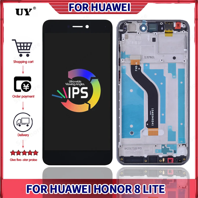 5.2″ Display For Huawei P8 Lite LCD Touch Screen Honor 8 Replacement Parts P9 2017 PRA-LA1 | Мобильные телефоны и