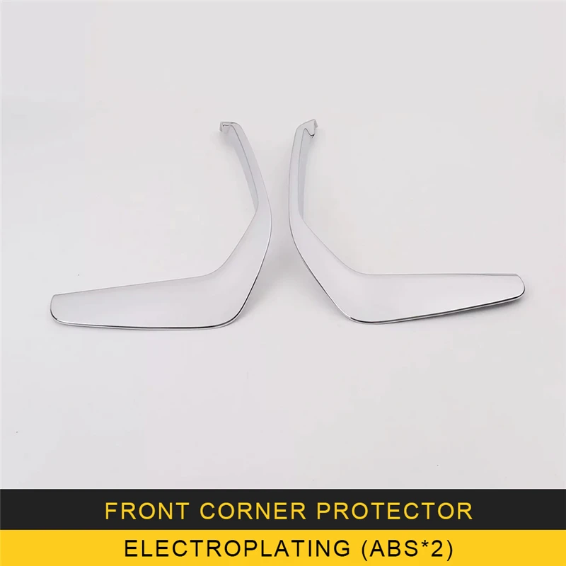 Front corner protect Для Audi A6 C8 автомобильный Стайлинг передний угол брызговик защитный чехол для крыла накладка рамка наклейка внешние аксессуары - Название цвета: Front corner protect