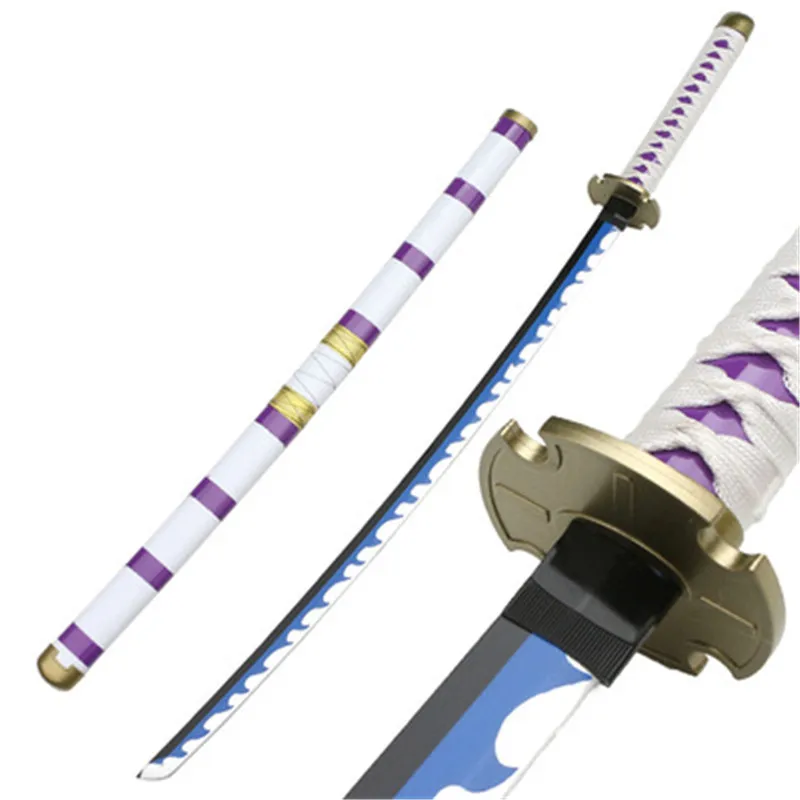 Newest Cosplay One Piece Roronoa Zoro enma Black/White Yama Demon 2nd Kitetsu Sauron Weapon Wood Sword Prop 104cm |