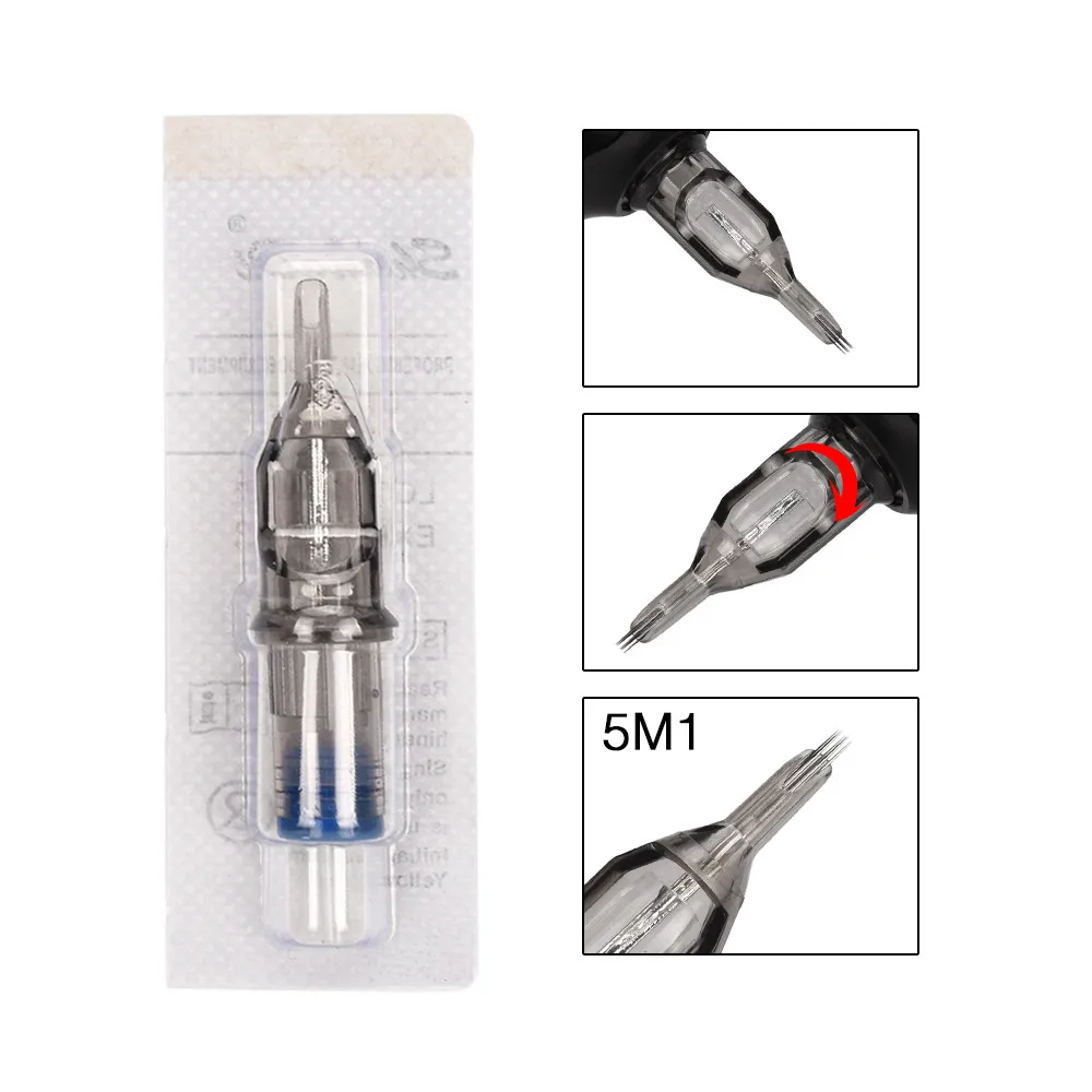 10ピース/ロット永久タトゥーカートリッジニードルペンマシングリップ