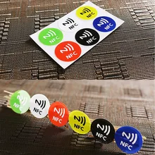 À prova dwaterproof água animal de estimação material adesivos nfc adesivo inteligente ntag213 tags 13.56mhz ntag203 adesivo etiqueta nxp suporte android telefone nfc