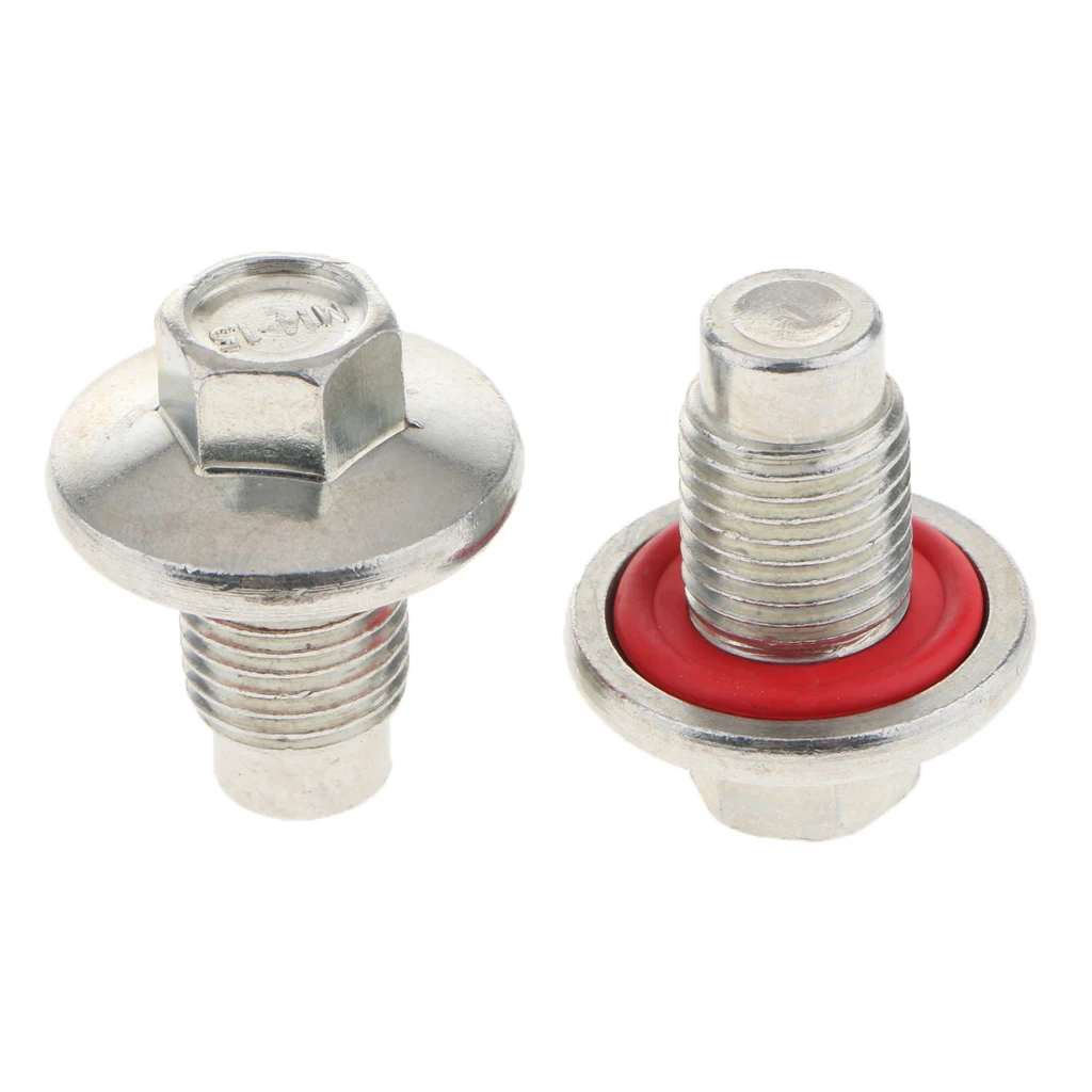 10Pcs Silver Oil Drain Plug Screw with Insert Rubber Gasket M14 x 1.5 for Dodge Jeep Chrysler