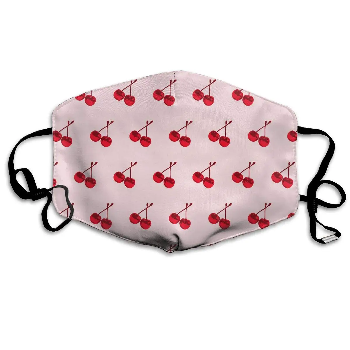 

Unisex Print Mouth Mask - Cute Cherry Seamless Artwork Polyester Anti-dust Mouth-Muffle - Fashion Washed Reusable Face Masks for
