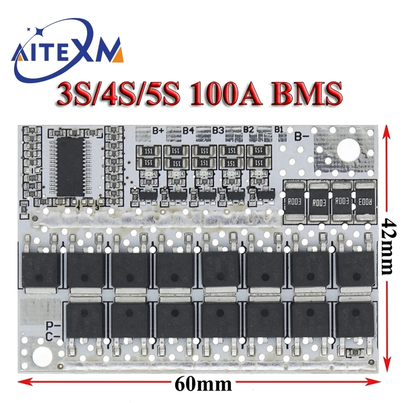 BMS 5S 100A 18V/21V Per Batterie Li-ion – Circuito Di Protezione