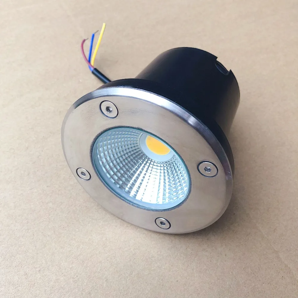 Dimmable IP68 Водонепроницаемый светодиодный подземный свет 10 Вт 15 Вт открытый наземный садовый путь водонепроницаемый напольный свет Ярд точечный пейзаж 110 В 220 в 12 В