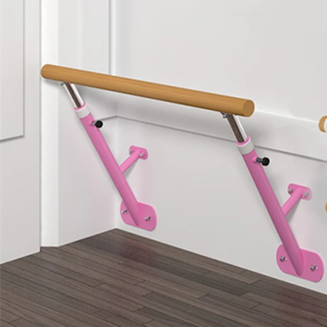 1M Wooden Wall Mount Ballet Barre Children Stretching Dance Bar Indoor  Fitness Adjustable Kids Ballet Bar