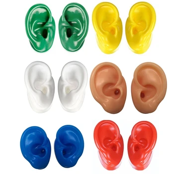 

1 Pair Silicone Ear Model Soft Adult Simulation Ears for Hearing Aid Shop Window Display (1 Left Ear + 1 Right Ear)