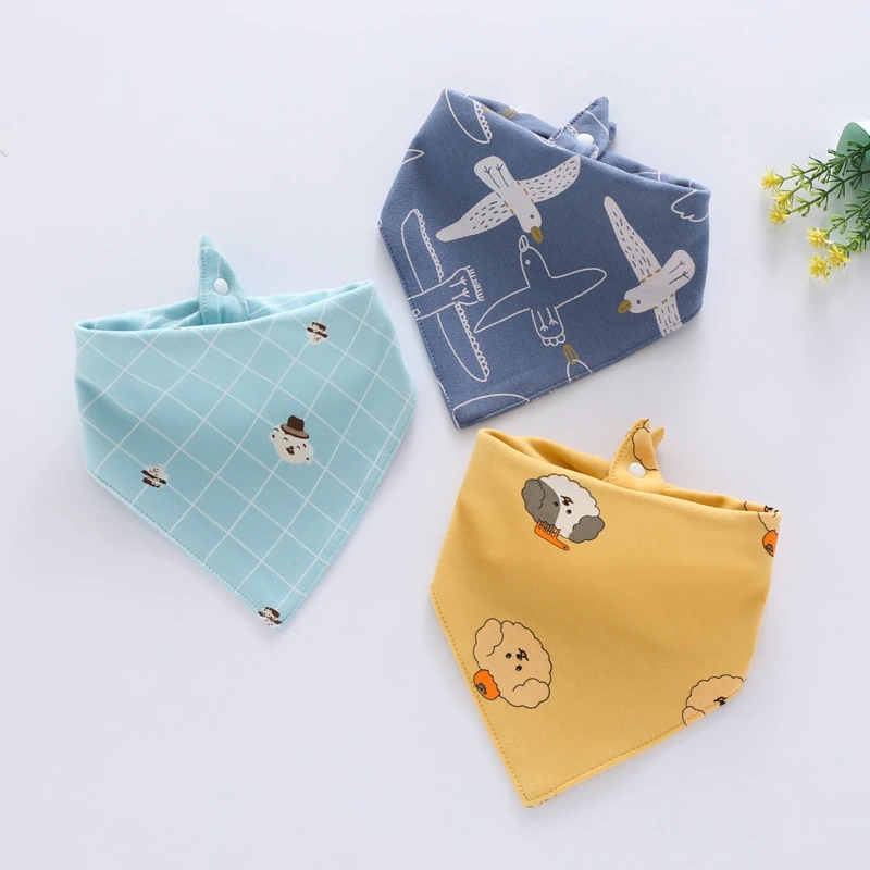 cheap baby accessories	 Baby Bibs Triangle Double Cotton Bibs 1pcs/pack Newborn Infant Toddler Girl Boy Wipes Bib Scarf Colorful Saliva Fashion Patterns Silicone Anti-lost Chain Strap Adjustable 