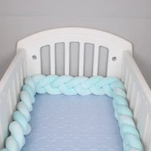 1 шт., бампер для новорожденных, чистый тканый плюшевый узел, 1 м/2 м/3 м/бампер для детской кроватки, защита для кроватки, украшение детской комнаты