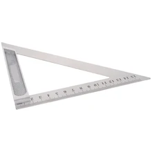 Utoolmart חם משולש שליט כיכר אלומיניום בסיס נירוסטה שליט 150mm/200mm זוגי צד סולמות משולש מחוגה 1pcs(China)