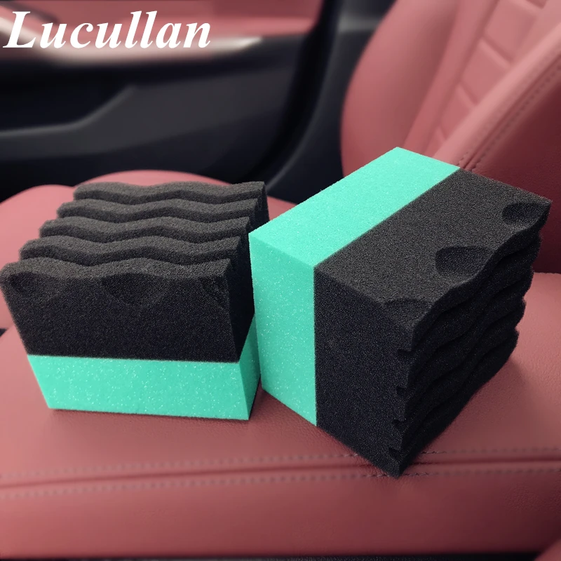 Lucullan Car Wheel Polishing Waxing Sponge Brush ABS Plastic Case Tire  Cleaning Detailing Dressing Applicator Pads - AliExpress