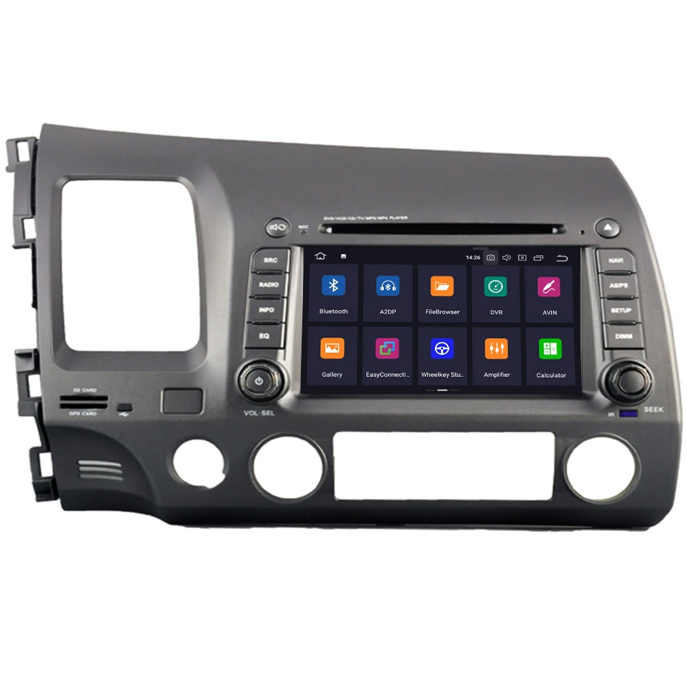 Excellent NEW 8 core CPU Android 9 Car DVD Player GPS navigation For Honda Civic 2007-11 multimedia player 2 din radio headunit 1