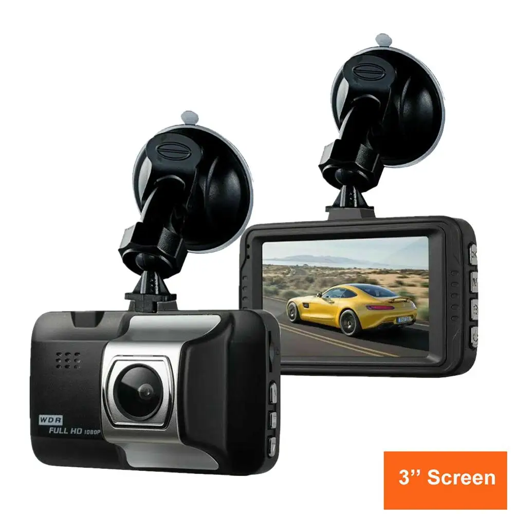 

Driving Recorder Dash Cam 3.0" LCD Screen 170Â° Wide Angle Driving Car Recorder Motion Dection, Loop Recording, Night Vision