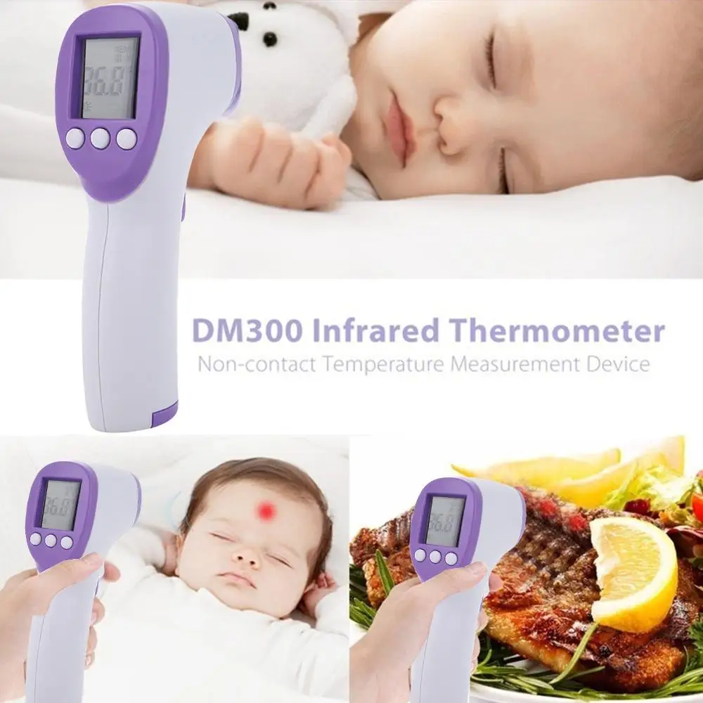 

Thermometer Forehead Thermometer Health Contactless Measuring Tools Black Red ABS Laser Measurement