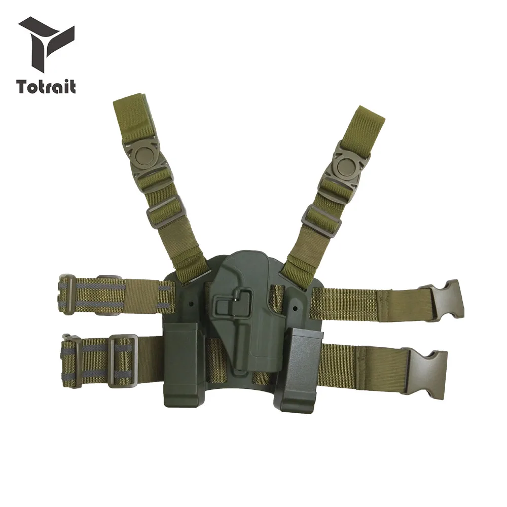 

TOttait CQC Leg Gun Holster for HK USP Tactical Pistol Case Leg thigh Holster Airsoft Gun Accessories with Two cartridges