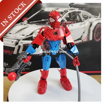 

KSZ XSZ Series Spider Man 318-2 In Stock Building Block 34Pcs Action Toy Avenger Super Hero Marvel Superman Children Quantum