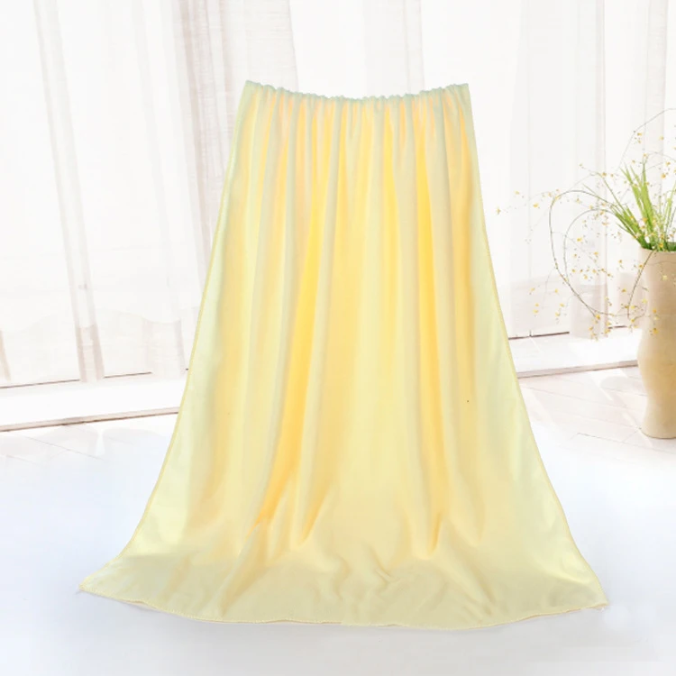 Light Yellow Микрофибра Абсорбент быстро сохнет для ванной Спорт мягкое полотенце мочалка автомобиль на открытом воздухе - Цвет: Light Yellow