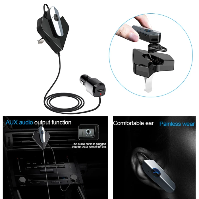 Fm-передатчик Bluetooth V5.0 Handsfree USB Автомобильное зарядное устройство MP3-плеер с наушниками JHP-лучший