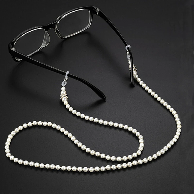 Жемчужные бисерные очки с цепочкой ремешок очки для чтения солнечные очки шнур держатель для очков Веревка 70 см унисекс аксессуары для очков