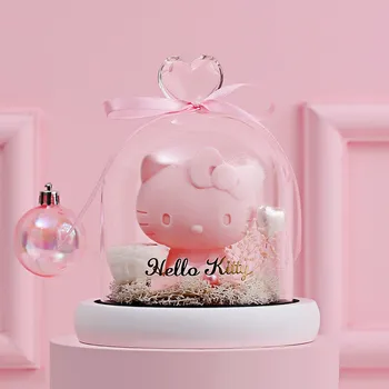 

Princess Hello Kitty's Garden Series Eternal Preserved Flower LED Night Light Holiday party Gifts for Girlfriend's dried flowers