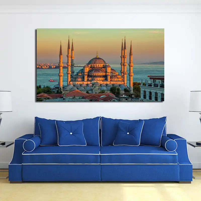 イスタンブール朝日の出イスラムビルディングアートキャンバスポスターの絵の壁絵プリント現代家の寝室の装飾アクセサリー 絵画 書道 Aliexpress