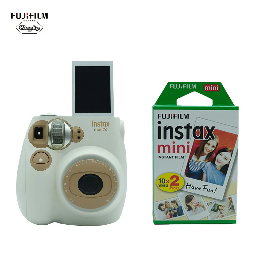 Лучший подарок на год Fuji Fujifilm INSTAX Mini7C фотокамера моментальной печати+ 20 50 листов Fujifilm Instax Mini Фильм подарок