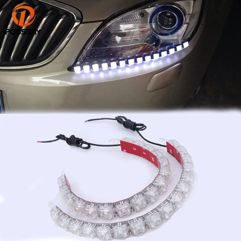 Светодиодные гибкие ходовые огни POSSBAY 6/8/9/10/12/14/16/18/20|daytime running lights|drl daytime lightflexible drl |