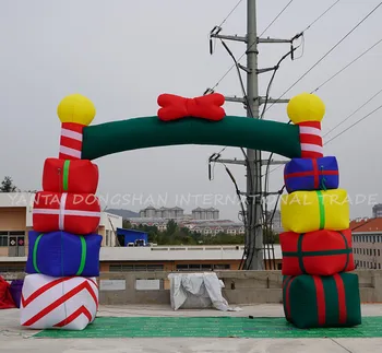 

Inflatable Christmas arch with gift boxes for opening Ceremony or New Year or Christmas event decoration