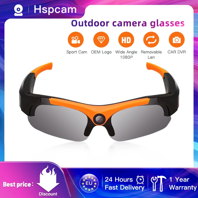 1080P FHD Mini WIFI Sunglass Camera 120 Degree Sports Camcorder Motion