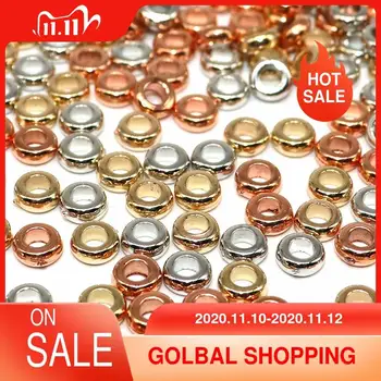 

Beads Accessories Plastic Round CCB Beads Silver Plated KC Gold Seed Loose Bead Charms 6mm 200/400pcs