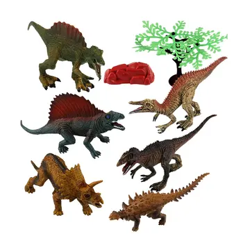 

4/6Pcs New Century Dinosaur Toy Sets Series Lifelike Dinosaur Toys Kit 7 Inch Action & Figures Collectible Model Kids Toys Gift
