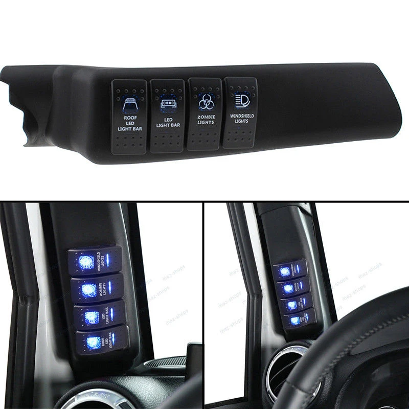 

Model Pillar Switch Panel Interior Black Accessories Replacement Boat Car